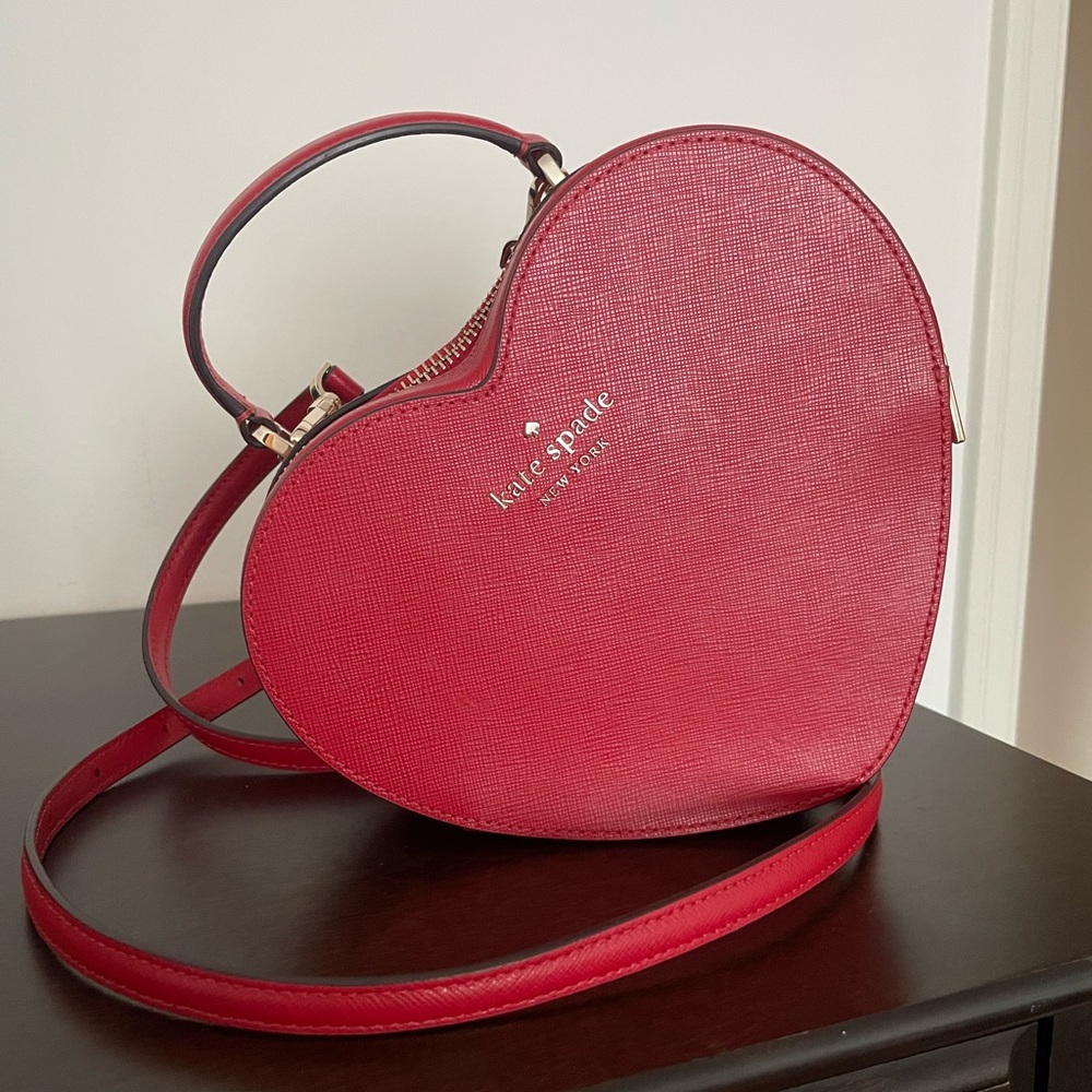 Kate Spade Red Heart-Shaped Crossbody Bag